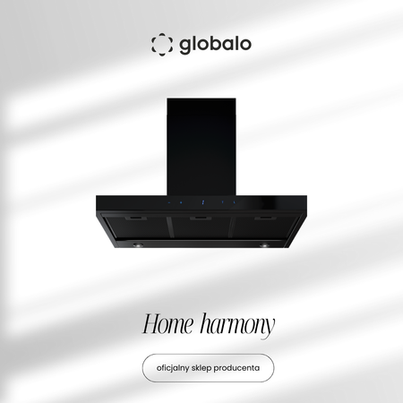 GLOBALO VERTA 90.3 H2H BLACK Dunstabzugshaube