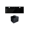 Cooker hood GLOBALO Fluxime 90.1 Black + Turbine TW 1.2