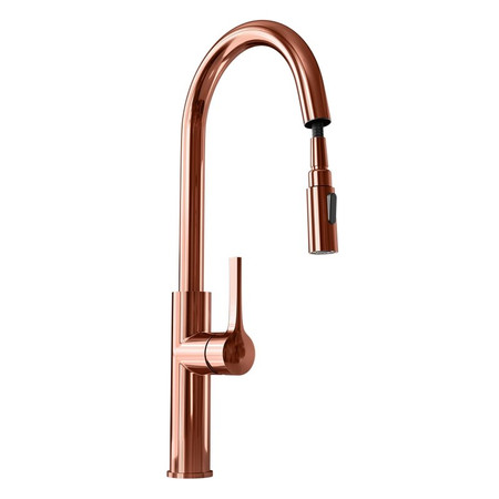 Kitchen faucet with pull-out spout GLOBALO Divio Copper 1.1