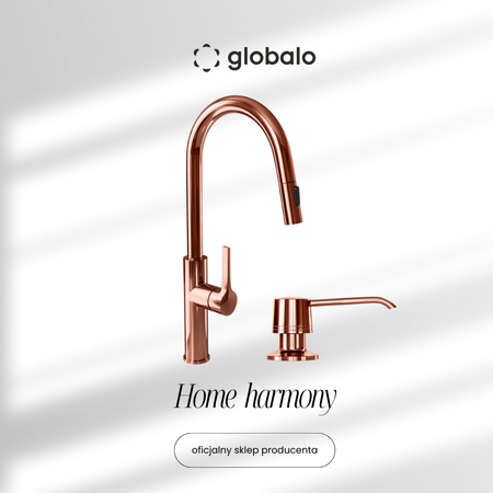 Zestaw Bateria GLOBALO Divio Copper 1.1 + Dozownik GLOBALO Intio Copper