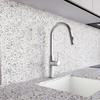 Kitchen faucet with pull-out spout GLOBALO Divio Inox 1.1
