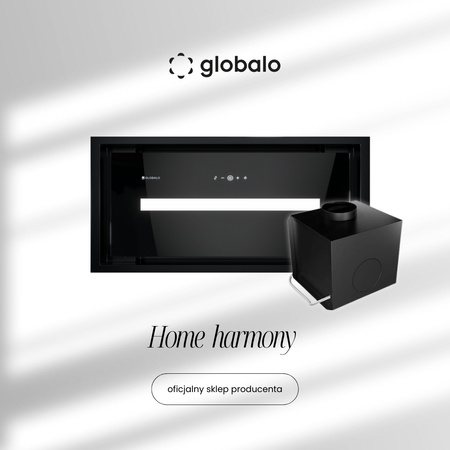 Okap kuchenny GLOBALO Saredo 60.1 Black + Turbina TW 3.1