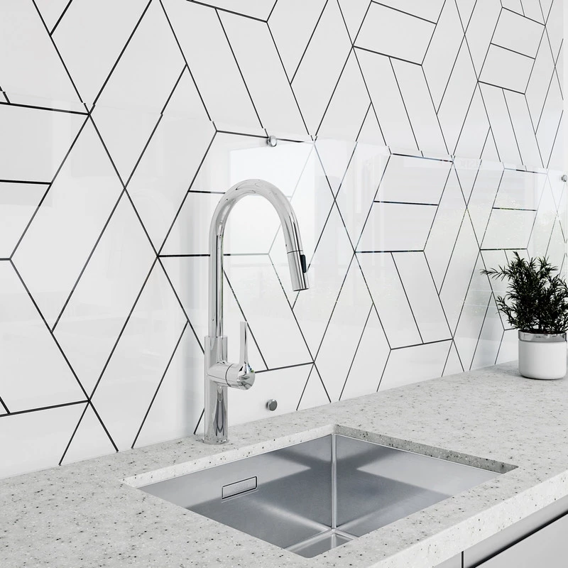 Kitchen tap with pull-out spout GLOBALO Divio INOX 1.1