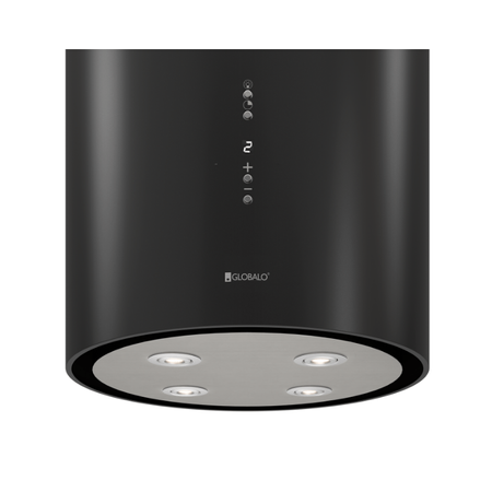 Dunstabzugshaube GLOBALO Cylindro Isola 39.5 Schwarz