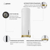 Cooker hood GLOBALO Heweno Isola 39.2 WH/Light Gold Mat Ring