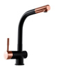 Kitchen faucet GLOBALO Lobio Black/Copper Ring 1.1