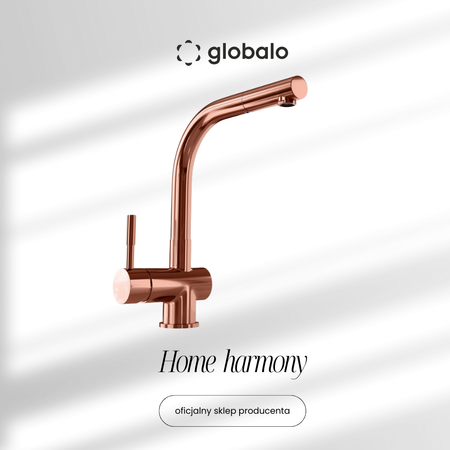 Küchenarmatur mit ausziehbarem Auslauf GLOBALO Lobio Copper 1.1