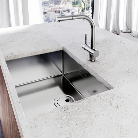 Kitchen faucet with pull-out spout GLOBALO Lobio Inox 1.1