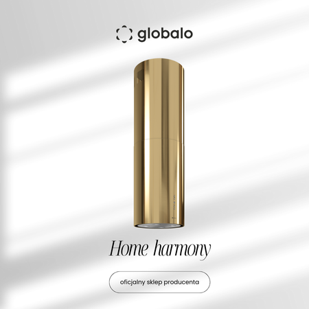 Cooker hood GLOBALO Cylindro Isola 39.7 Light Gold
