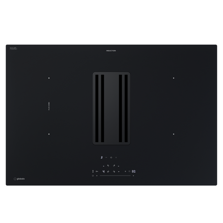 Induction hob with cooker hood GLOBALO Auphoria 80.1 Black Mat