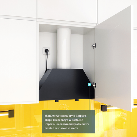 GLOBALO Floweri 60.1 Schwarz Dunstabzugshaube