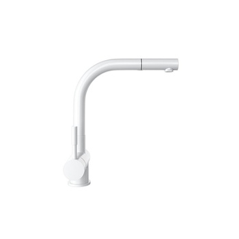 Kitchen faucet with pull-out spout GLOBALO Lobio White 1.1