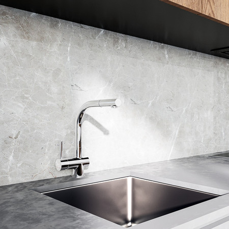 Kitchen faucet with pull-out spout GLOBALO Lobio Chrome 1.1