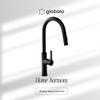 Kitchen faucet with pull-out spout GLOBALO Divio Black 1.1