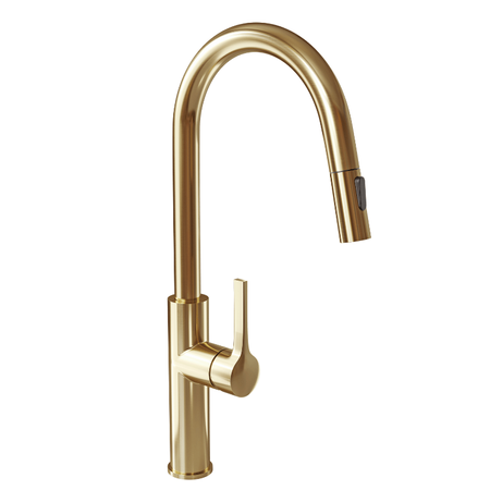 Kitchen faucet with pull-out spout GLOBALO Divio Light Gold Mat 1.1
