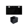 Cooker hood GLOBALO Fluxime 60.1 Black + Turbina TW 1.2