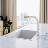 Kitchen faucet GLOBALO Lobio White/Light Gold Ring 1.1