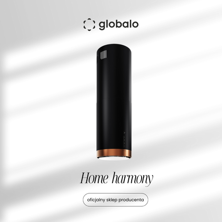 Okap kuchenny GLOBALO Heweno Isola 39.2 BL/Copper Mat Ring