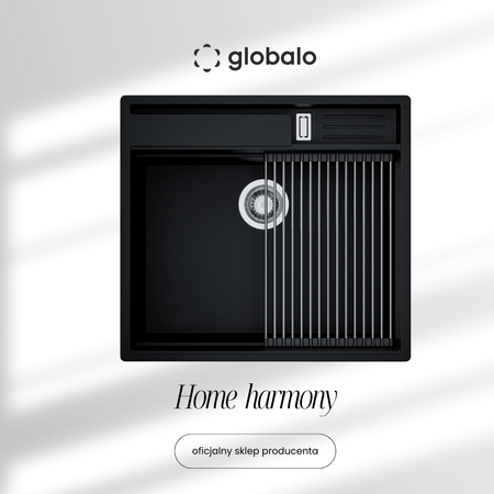 GLOBALO Granit sink SILVANO 60.1 BLACK/IX