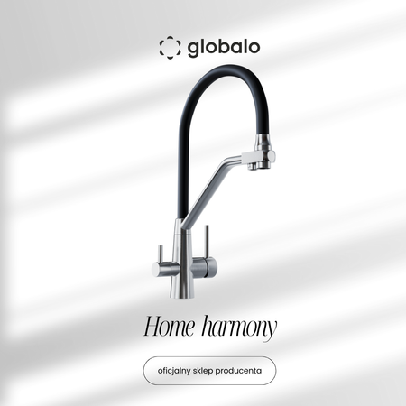 Bateria z filtrem wody GLOBALO Olintio Black/Inox 1.1