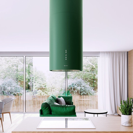 Cooker hood GLOBALO Cylindro Isola 39.5 Green