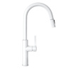 Kitchen faucet with pull-out spout GLOBALO Divio White 1.1