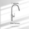 Bateria kuchenna z wyciąganą wylewką GLOBALO Divio Inox 1.1