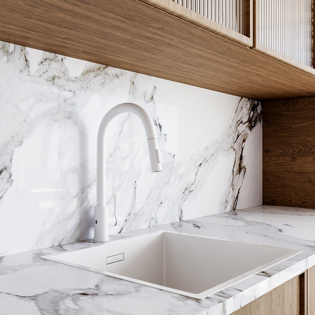 Touchless kitchen tap GLOBALO Loretio White 1.1