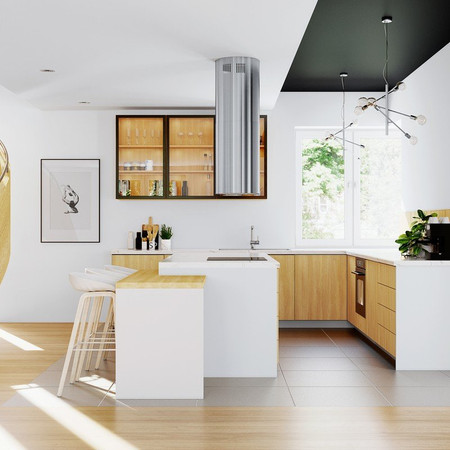 Dunstabzugshaube GLOBALO Asterio Isola 39.1 Inox