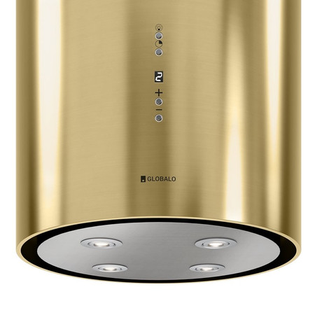 Dunstabzugshaube GLOBALO Cylindro Isola 39.7 Light Gold Mat