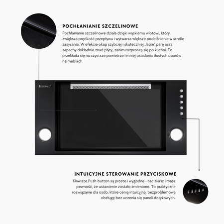Okap kuchenny GLOBALO Desolero 60.3 Black