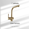 Bateria kuchenna z wyciąganą wylewką GLOBALO Lobio Light Gold Mat 1.1