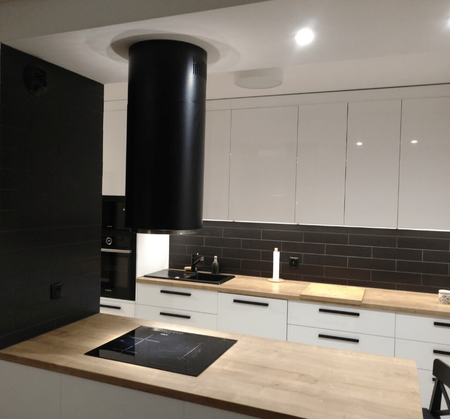 Cooker hood GLOBALO Cylindro Isola 39.4 Black