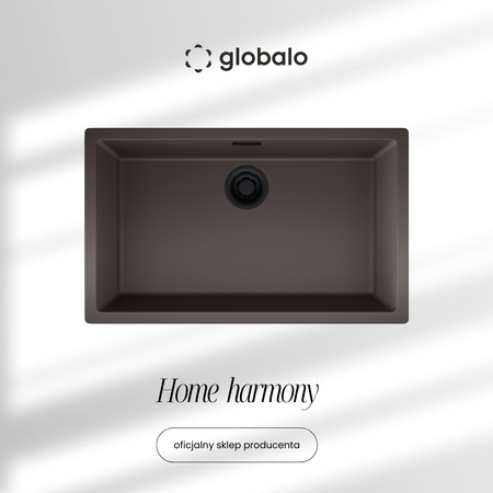 GLOBALO granite kitchen sink Aurilio 80.1 Dark Chocolate Clean Tech