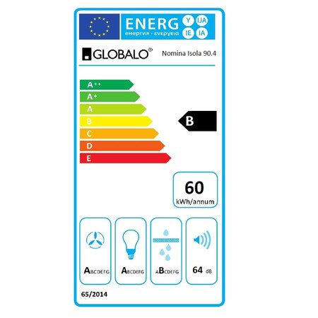 Dunstabzugshaube GLOBALO Nomina Isola 90.4 Sensor Schwarz