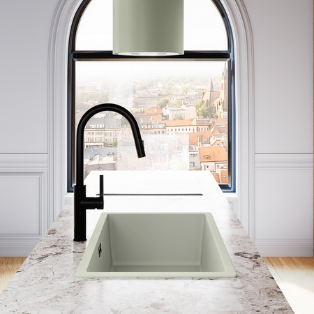 GLOBALO granite kitchen sink Aurilio 80.1 Sage Clean Tech