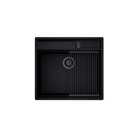 GLOBALO Granitspüle SILVANO 60.1 BLACK/BL Mat