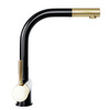 Kitchen faucet GLOBALO Lobio Black/Light Gold Ring 1.1