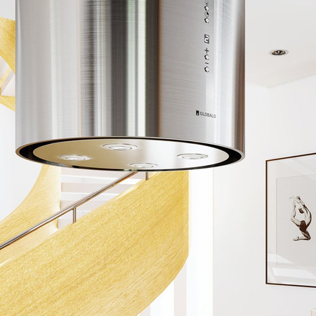 Okap kuchenny GLOBALO Cylindro Isola 39.5 Inox