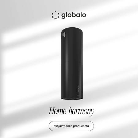 Okap kuchenny GLOBALO Cylindro Isola 39.7 Black Shadow