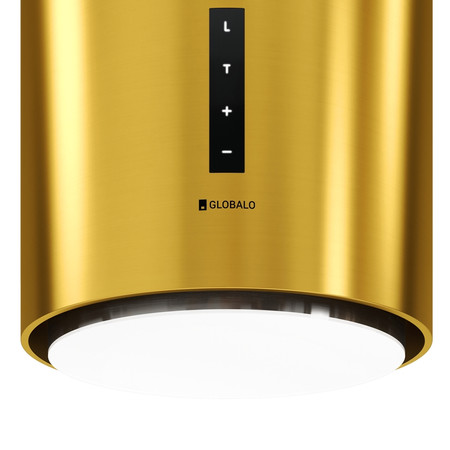 Gold Wall-Mounted Round Cooker Hood – Heweno 39.3 Gold Matt