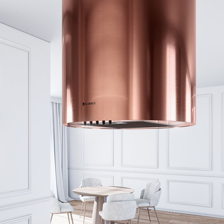 Cooker hood GLOBALO Lobelio Isola 39.1 Wine Copper