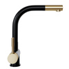 Kitchen faucet GLOBALO Lobio Black/Light Gold Mat Ring 1.1