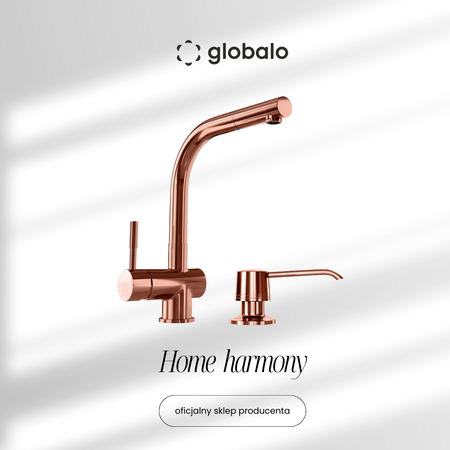 Küchenarmatur mit ausziehbarem Auslauf GLOBALO Lobio Copper 1.1