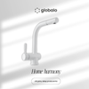 Kitchen faucet with pull-out spout GLOBALO Lobio White 1.1