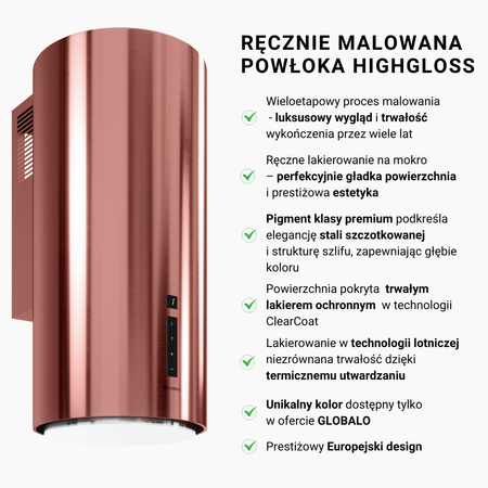 Dunstabzugshaube GLOBALO Heweno 39.3 Rose
