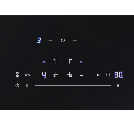 Induktionskochfeld mit Muldenlüfter Auphoria Out 80.1 Black + TW 3.1 Motor