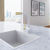 Kitchen faucet GLOBALO Lobio White/Light Gold Ring 1.1