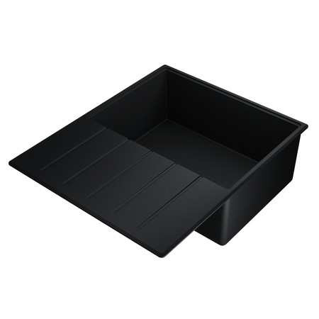 Zlewozmywak granitowy GLOBALO z ociekaczem VIRELLA 45.1 BLACK/BL Mat