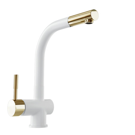 Set GLOBALO Lobio White/Light Gold Ring 1.1 Armatur + Intio White 1.1 Spender